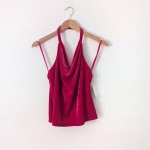 Anthropologie Velvet Halter Top